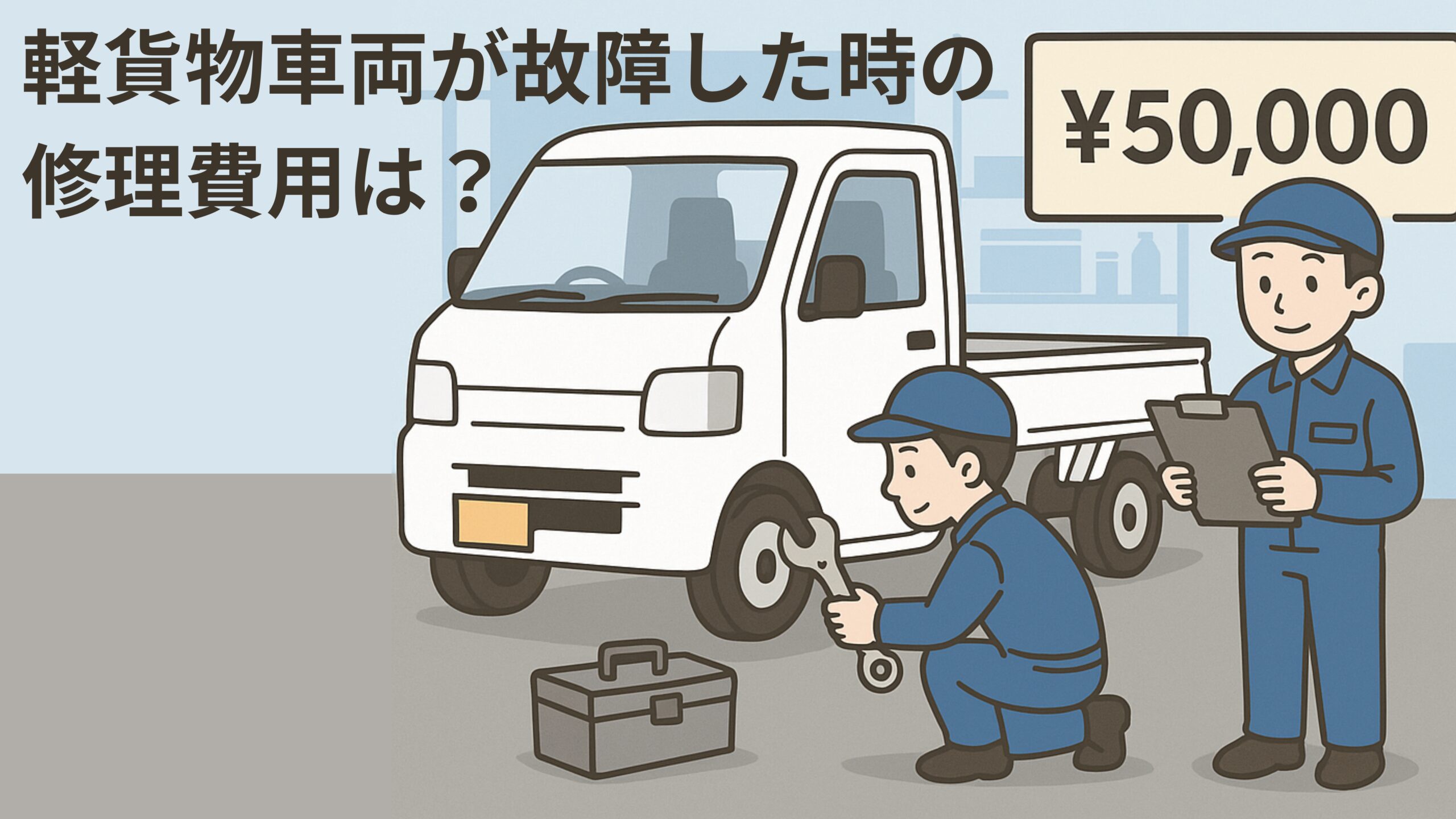 軽貨物車両が故障した時の修理費用は？