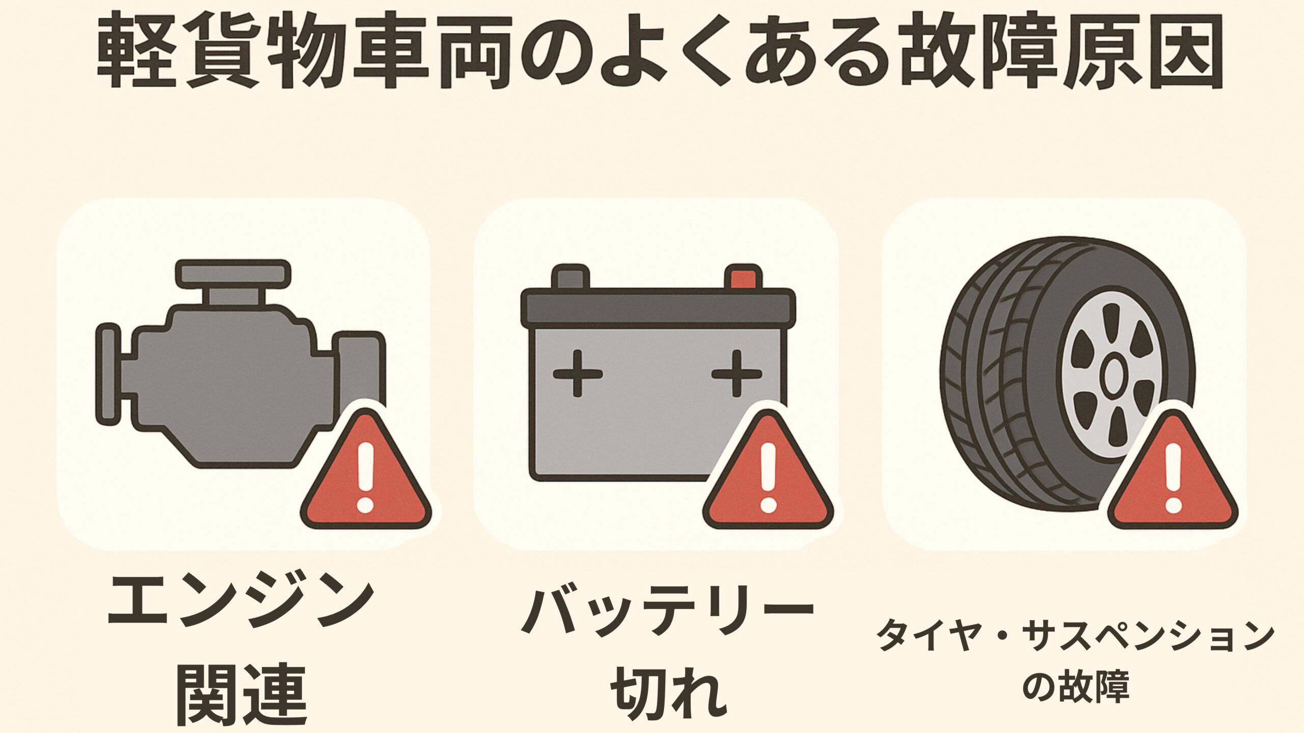 軽貨物車両のよくある故障原因