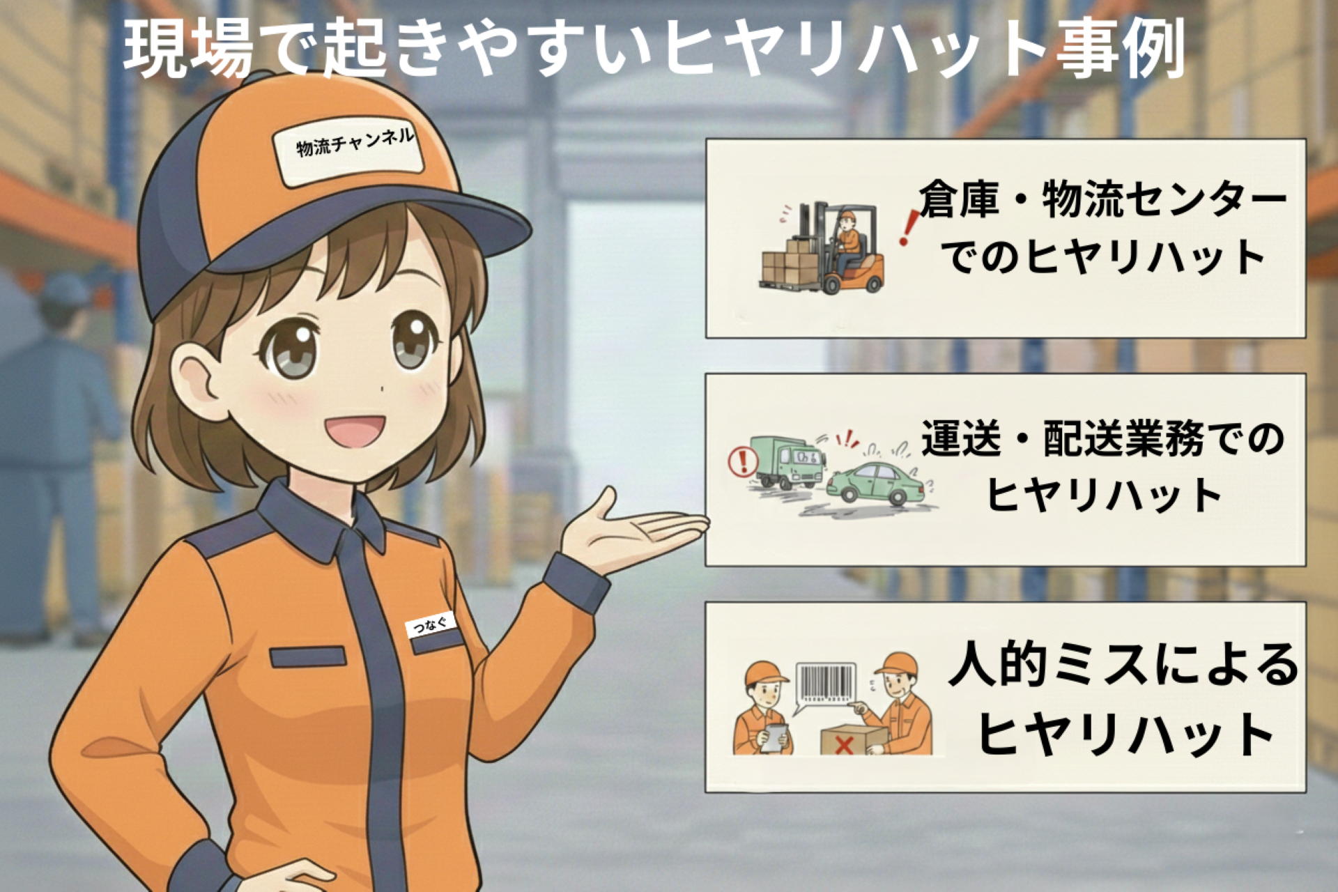 ヒヤリハットとは?意味・事例から学ぶ事故防止の基本 - 物流チャンネル